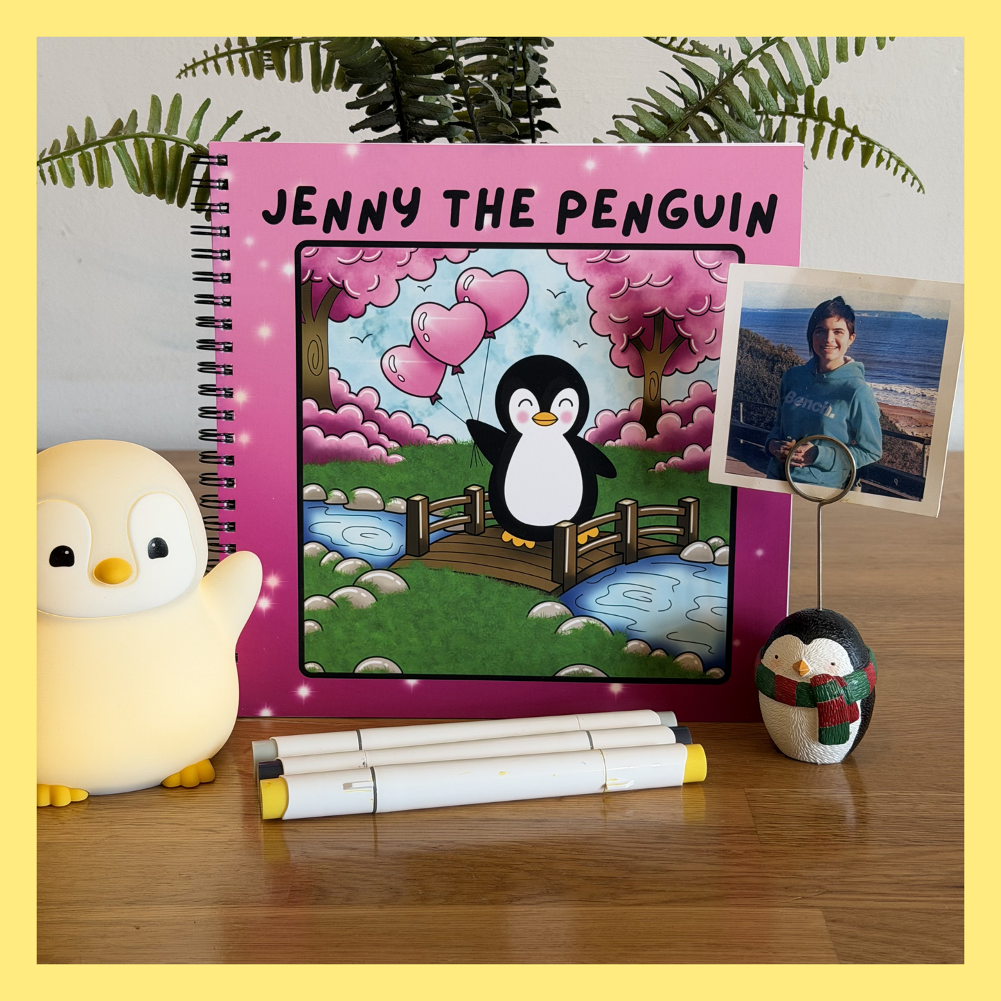 ** NEW ** JENNY THE PENGUIN COLOURING BOOK - LOVE & CUTENESS