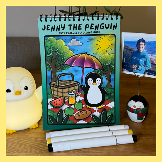 JENNY THE PENGUIN A5 COLOURING BOOK VOL 4